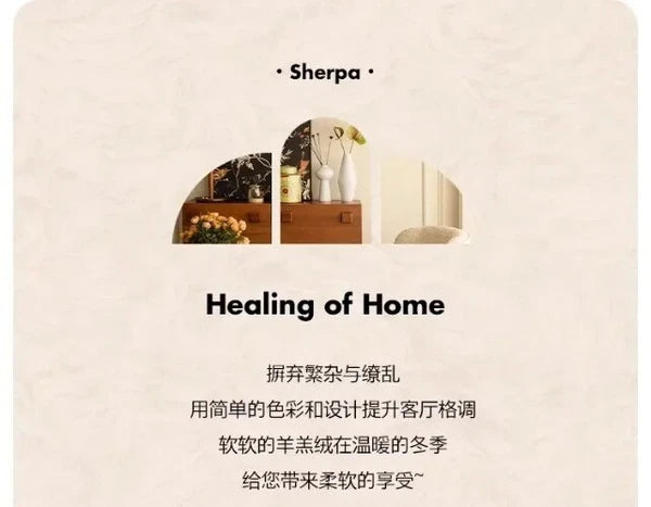 1PC Plush Sofa Mat Cover Lamb Wool Sofa Cushion White Stripes Couch Slipcover