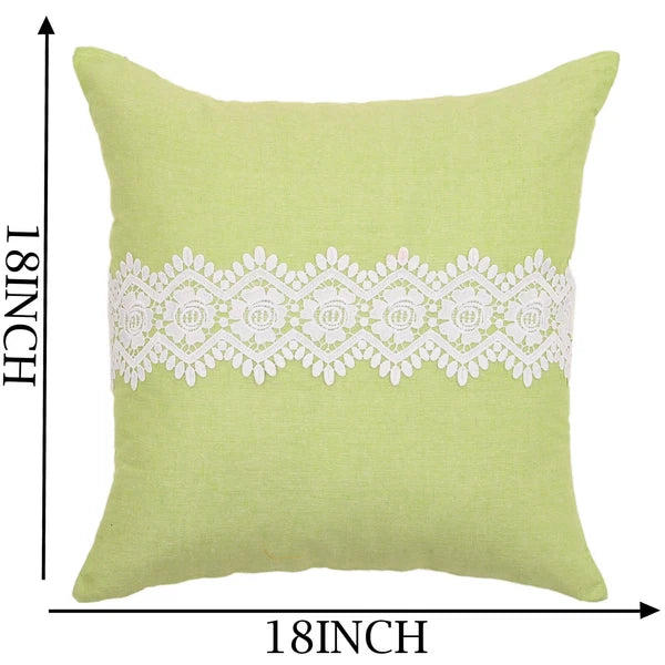 Home Decor Cushion Cover Sofa Decorative Throw Pillowcase Covers Solid with Lace