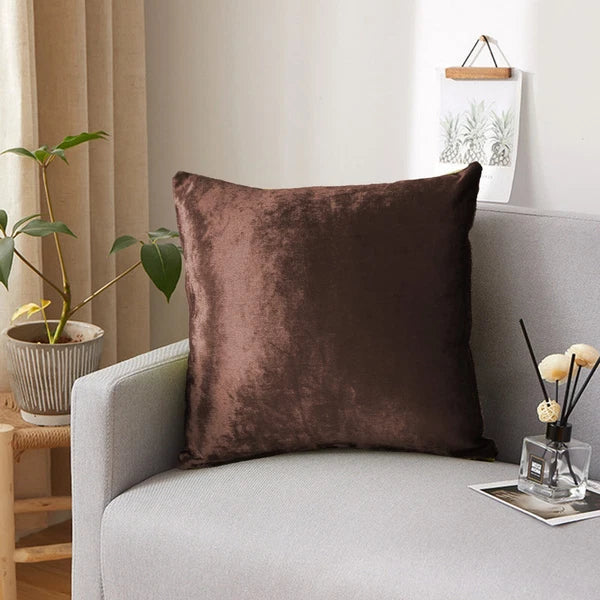 Pack of 4 Plush Velvet Cushion Covers Extra Soft Sofa Throw Pillow Cases 17"x17"
