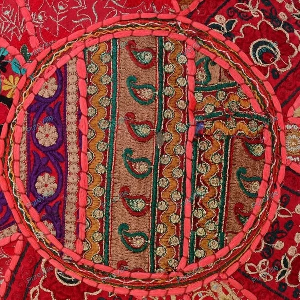 Pillow Cover Indian Handcrafted Patchwork Decor Car Sofa Cushion Case