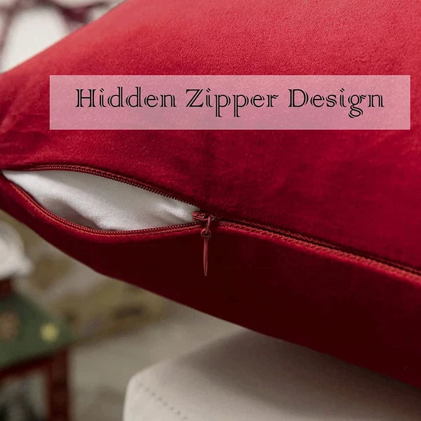 Crushed Cushion Covers or Velvet Cushions 18 x 18 Set of 2 Pair Bed Sofa Pillow