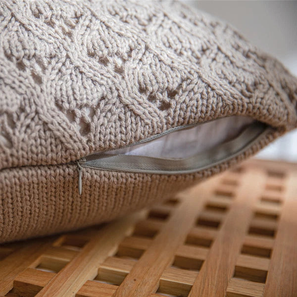 Knitted Throw Pillow Cases Cafe Waist Bed Zip Up Sofa Cushion Cover Home Decor