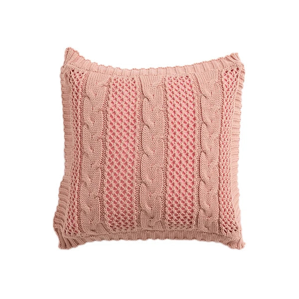 Square Knitted Pillowcase Sofa Bed Throw Waist Cushion Cover Office Pillow Case