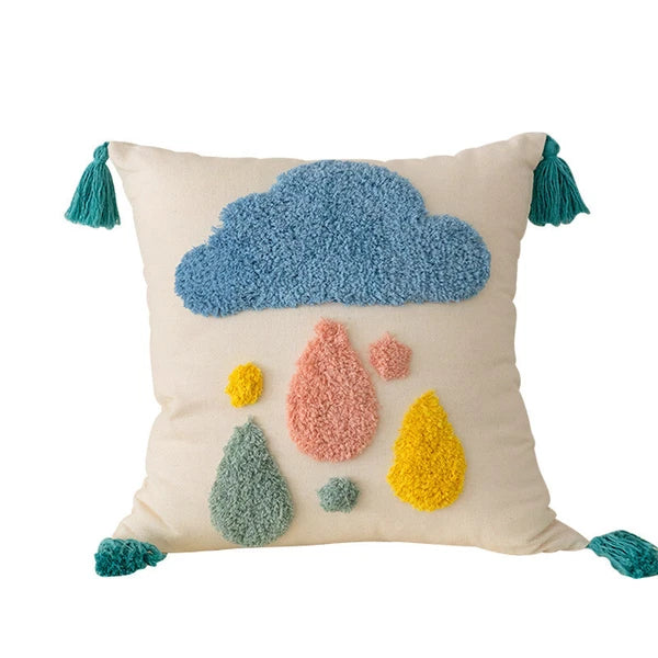 18"x 18" Cotton Canvas Throw Pillow Covers Sofa Cushion Cover Decorative For Kid