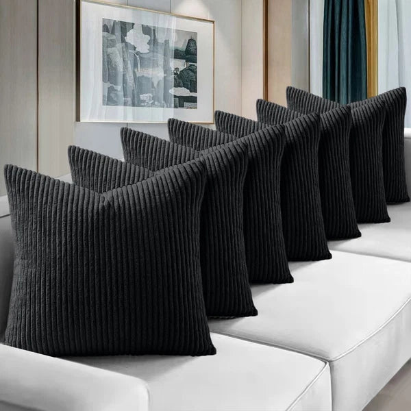 Pack of 1,2,4,6 Velvet Filled Cushion Covers 18x18 Sofa Decor Throw Pillow Cases