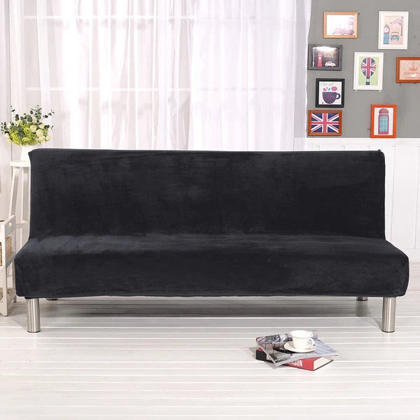 Armless Futon Sofa Bed Cover Full Size Thicker Plush Sofa Slipcover orPillowcase