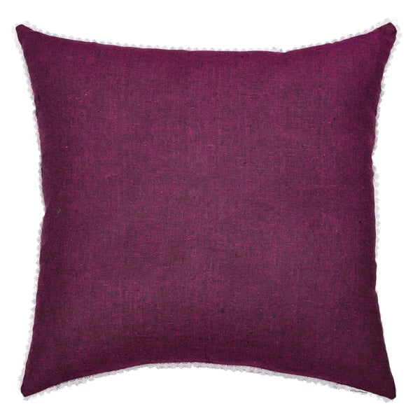 Cushion Covers Case Cotton Throw Pillow Cover Sofa Home Decor Solid with Lace-S5