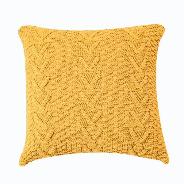 Square Knitted Pillow Case Throw Waist Sofa Bed Cushion Cover Buttons Home Decor