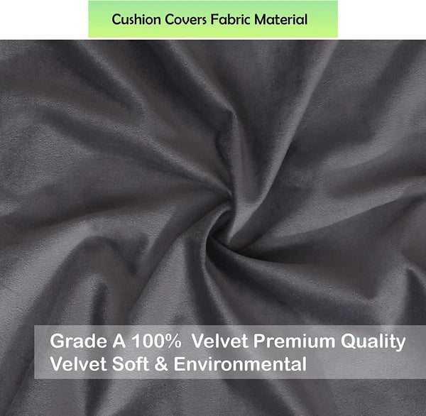 Crushed Cushion Covers or Velvet Cushions 18 x 18 Set of 2 Pair Bed Sofa Pillow