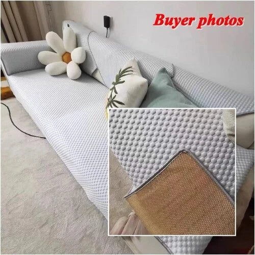 Ice Silk Sofa Cover Summer Cooling Sofa Mat Non-slip Couch Cushion Sofa Towel