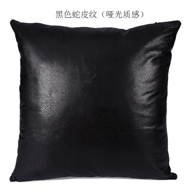 Retro Luxury Faux PU Leather Pillow Case Cushion Cover Throw Sofa Bed Home Decor