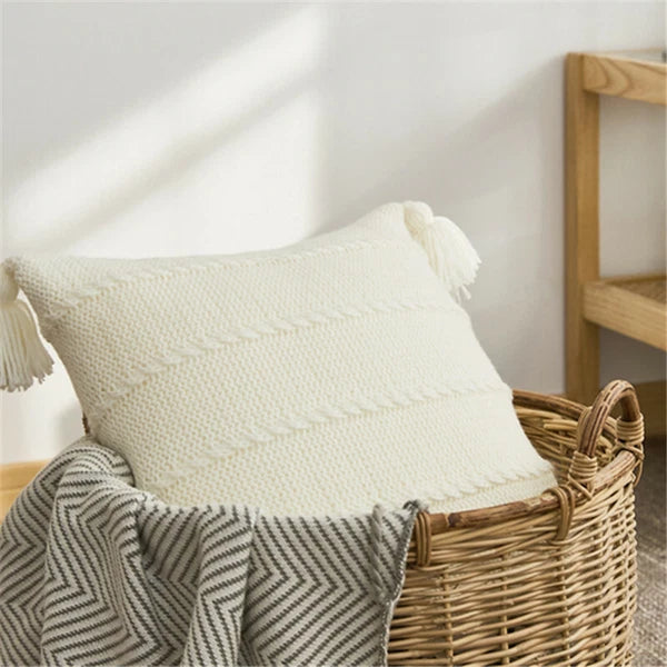 Soft Knitted Cushion Pillow Case Pillows Covers Sofa Bed Office Throw Home Decor