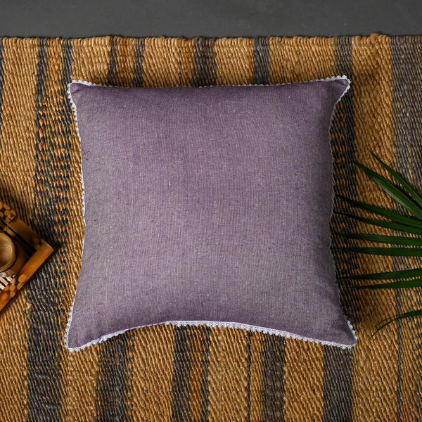 Cushion Covers Case Cotton Throw Pillow Cover Sofa Home Decor Solid with Lace-S5