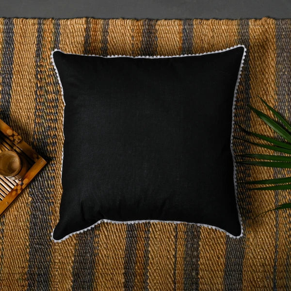 Cotton Cushion Cover Home Sofa Decor Throw Pillow Case Covers Solid with Lace