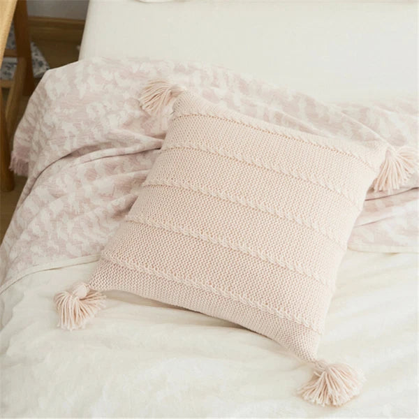 Soft Knitted Cushion Pillow Case Pillows Covers Sofa Bed Office Throw Home Decor