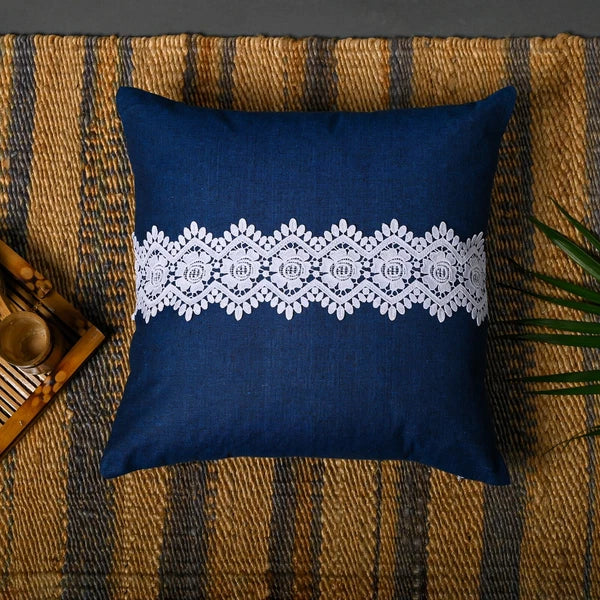 Home Decor Cushion Cover Sofa Decorative Throw Pillowcase Covers Solid with Lace