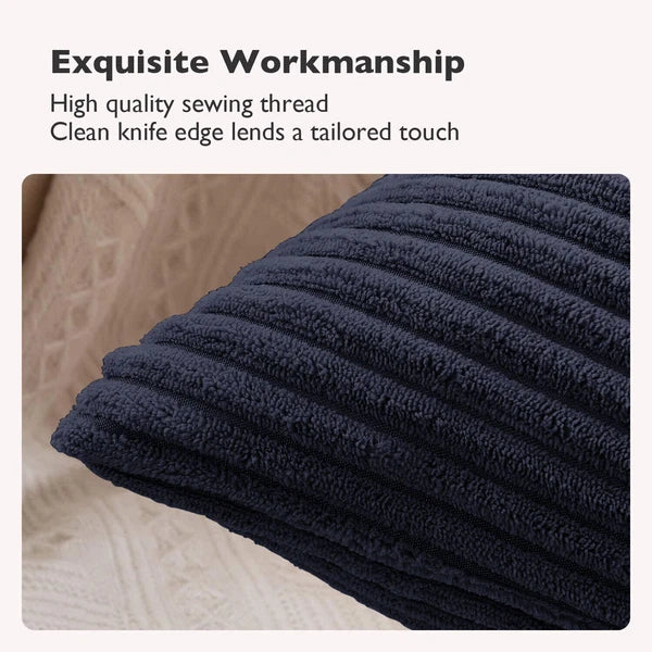 Pack of 1,2,4,6 Velvet Filled Cushion Covers 18x18 Sofa Decor Throw Pillow Cases