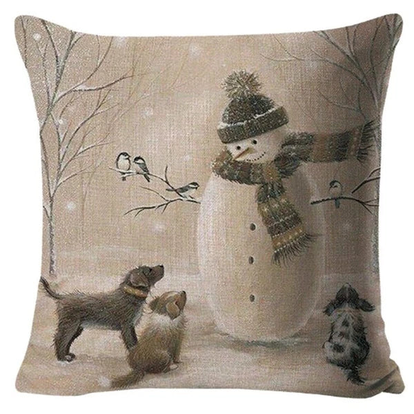 Christmas Dog Pillow Sofa Cases Bed Rabbit Home Deer Decor Cushion Gifts Cover