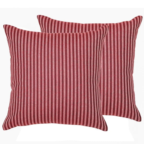 Cotton Cushion Covers Throw Pillow Cover Case Striped Home Sofa Decor-Set of 2
