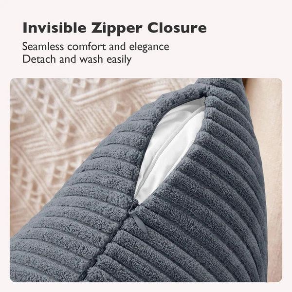 Pack of 1,2,4,6 Velvet Filled Cushion Covers 18x18 Sofa Decor Throw Pillow Cases