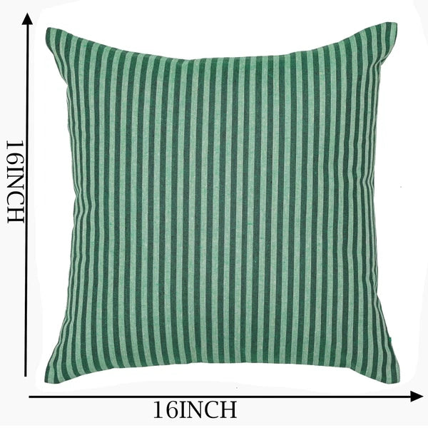 Cotton Cushion Covers Throw Pillow Cover Case Striped Home Sofa Decor-Set of 2