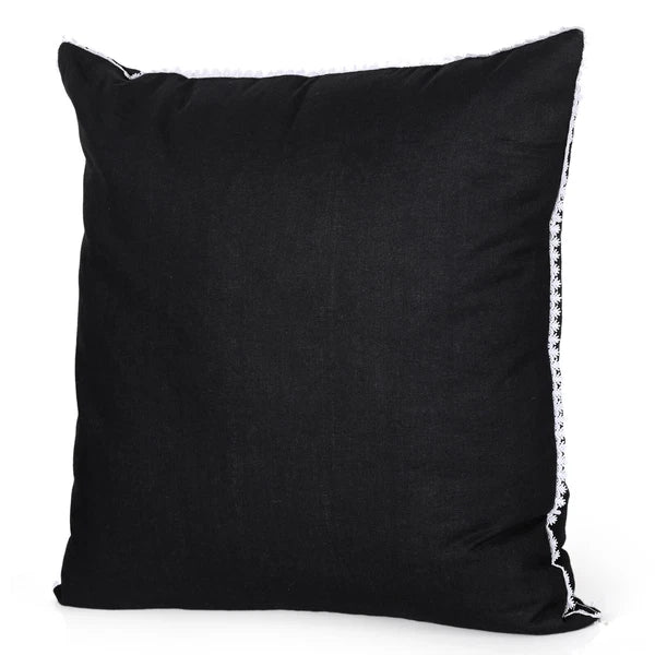 Cotton Cushion Cover Home Sofa Decor Throw Pillow Case Covers Solid with Lace