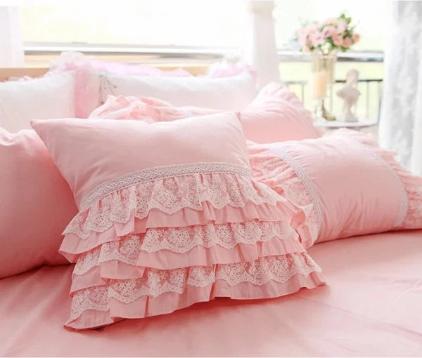 Lace Decorative Pillowcase Bed Pillow Case Princess Cushion Cover Sofa Cushions