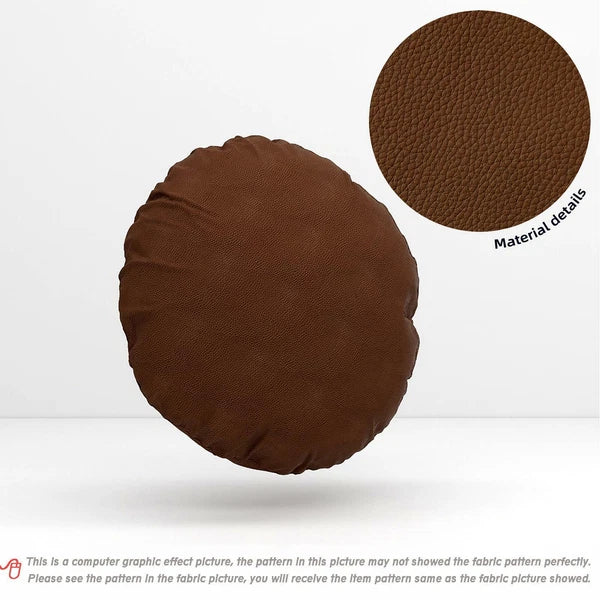 Pb010 Cushion Cover*Middle Brown*Faux Leather synthetic Litchi Skin Sofa Seat