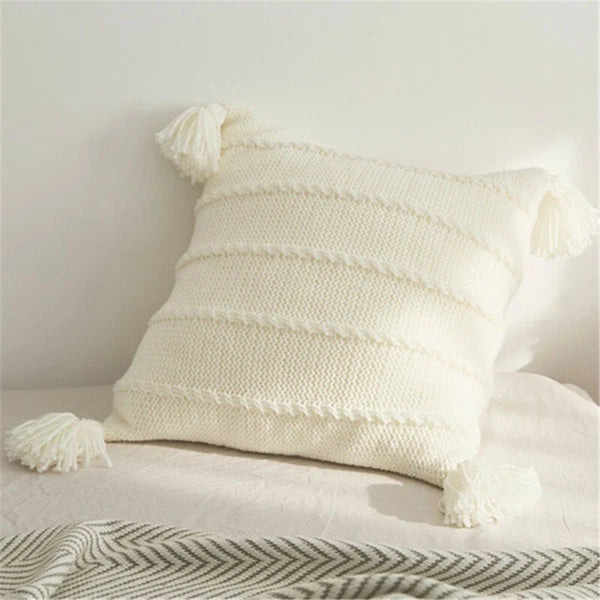Soft Knitted Cushion Pillow Case Pillows Covers Sofa Bed Office Throw Home Decor