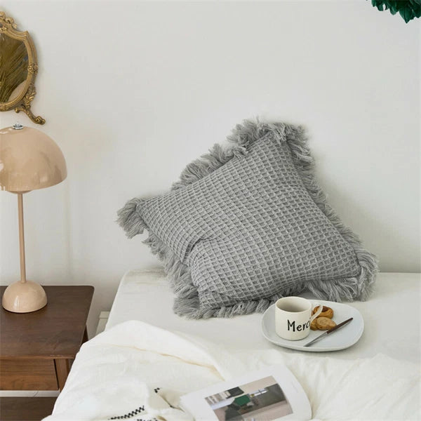 Tassel Cushion Cover Knitted Pillow Covers Pillowcase Sofa Throw Bed Home Decor