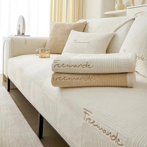 2025 New Winter Milk Plush Sofa Cover for Living Room Plush Sofa Cushion Mat