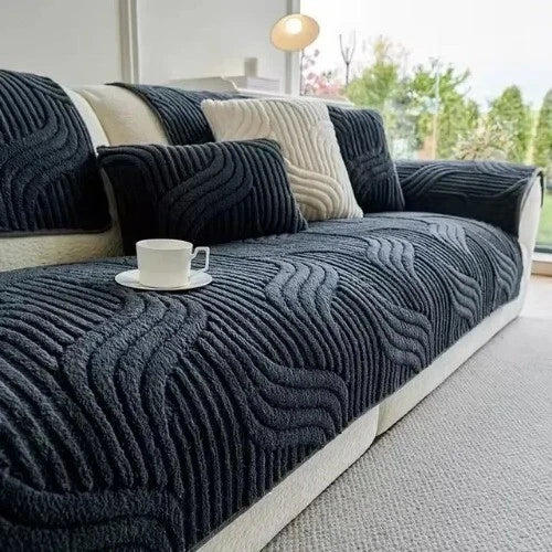 Cream Style Straight Row Cushion Cover Cloth Towel Thickened Plush Sofa Cushion