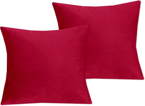 Crushed Cushion Covers or Velvet Cushions 18 x 18 Set of 2 Pair Bed Sofa Pillow
