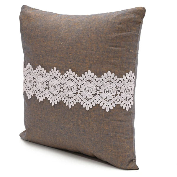 Home Decor Cushion Cover Sofa Decorative Throw Pillowcase Covers Solid with Lace