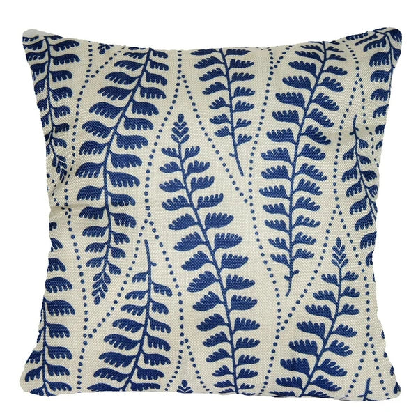 Throw PILLOW COVER Linen Navy Blue Double-Sided Decorative Cushion Case 16x16"