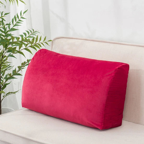 Sofa Triangle Back Cushion Cover Soft Velvet Bed Headboard Backrest Pillow Case