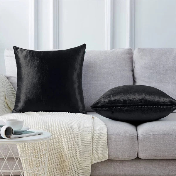 Pack of 4 Plush Velvet Cushion Covers Extra Soft Sofa Throw Pillow Cases 17"x17"