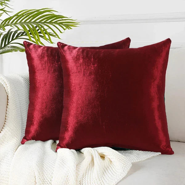 Pack of 4 Plush Velvet Cushion Covers Extra Soft Sofa Throw Pillow Cases 17"x17"