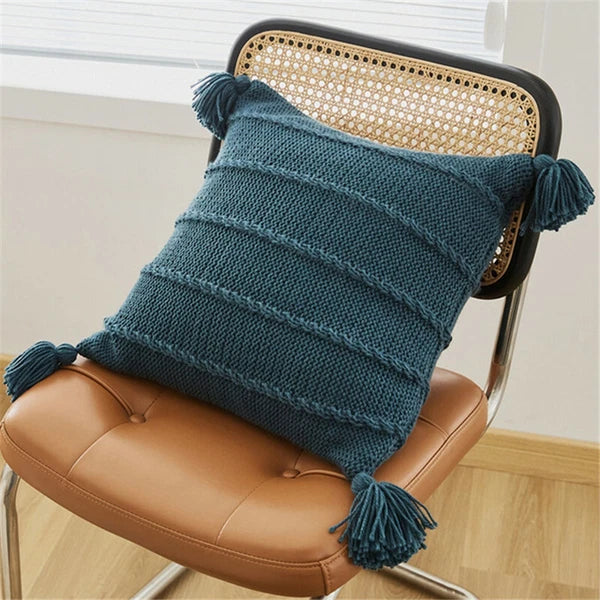 Soft Knitted Cushion Pillow Case Pillows Covers Sofa Bed Office Throw Home Decor