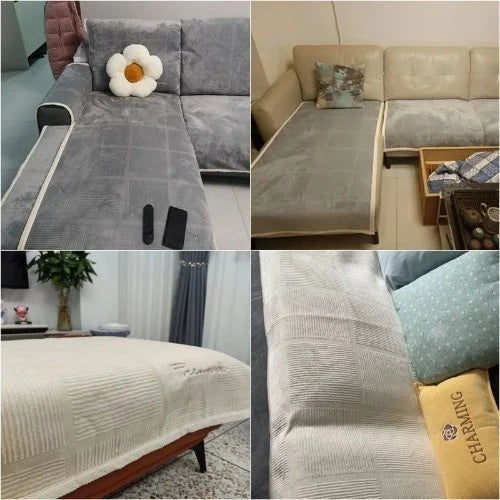 Luxury Soft SofaCover for Living Room Non-SlipSofa Cushion Mat SPlush Sofa Towel