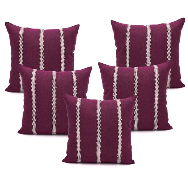Cotton Pillow Cover Cushion Case Home Sofa Couch Bed Decor Square Covers Set 5