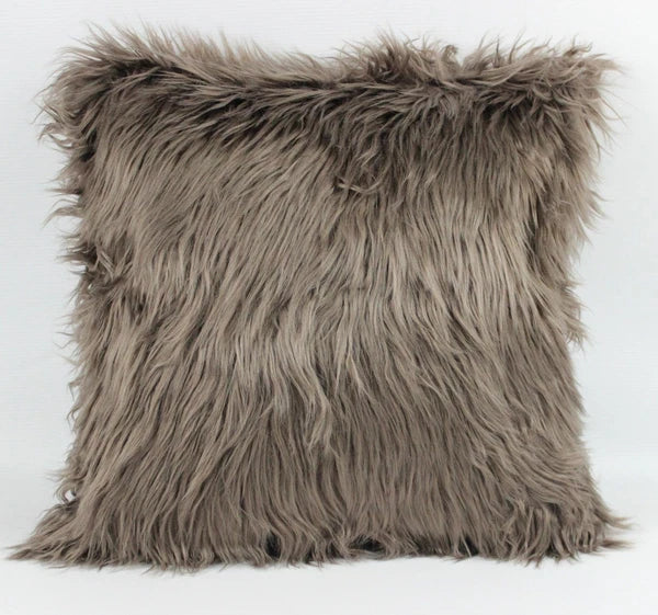 FLUFFY FAUX FUR SHAGGY SOFT SOFA CHAIR BED HOME DECOR PILLOW CASE CUSHION COVER