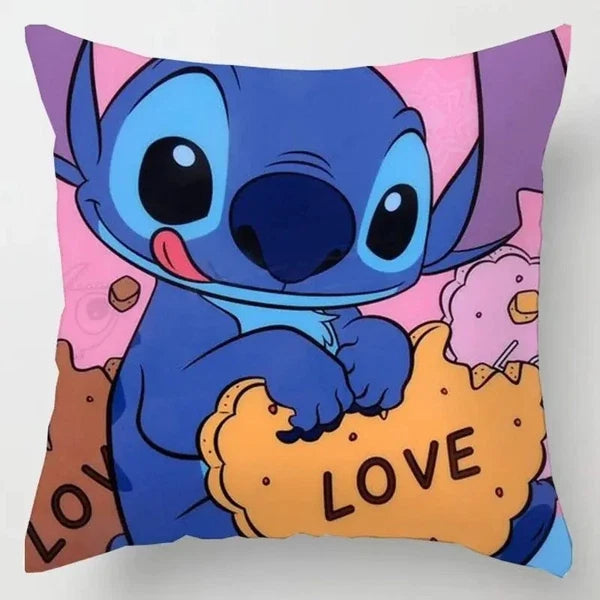 Disney Stitch Pillowcase – Anime Kawaii Double-Sided Print Pillow Cover for Kids