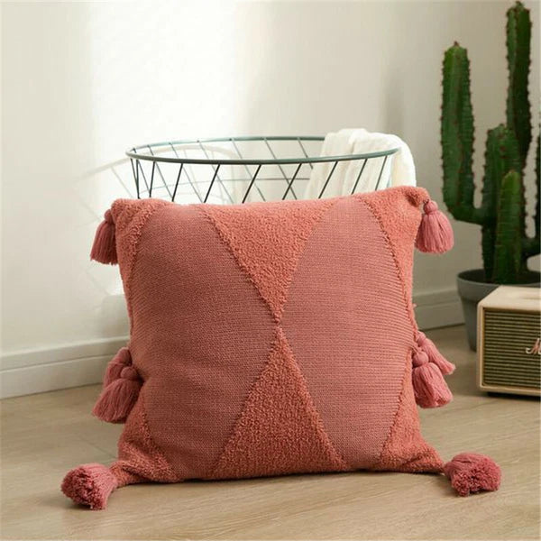 Tassel Cushion Cover Knitted Pillow Covers Pillowcase Sofa Throw Bed Home Decor