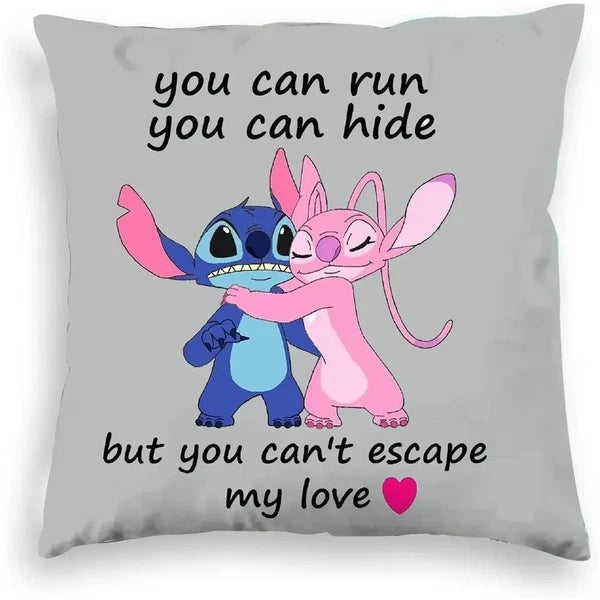 Disney Stitch Pillowcase โ Anime Kawaii Double-Sided Print Pillow Cover for Kids