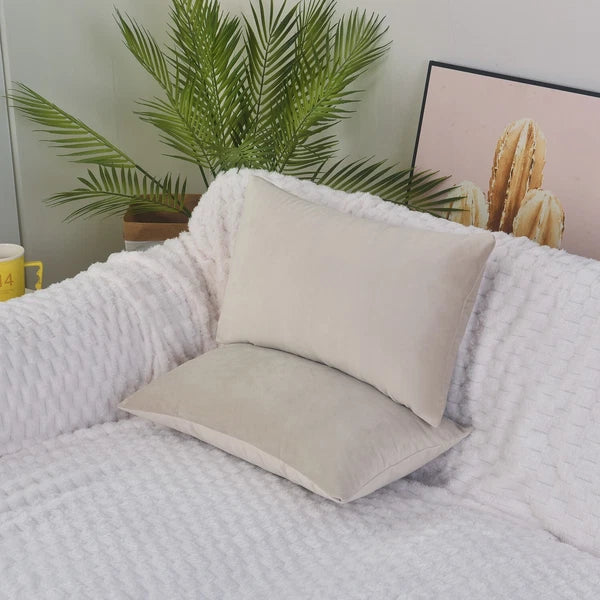 Plain Velvet Cushions Covers 30x51 cm Luxury Soft Velvet Sofa Bed Pillow Cases