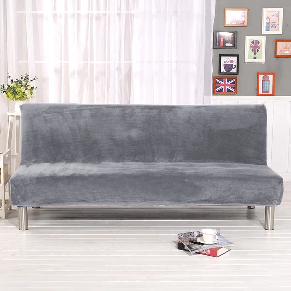 Armless Sofa Bed Cover Futon Full Size Thicker Plush Sofa Slipcover New