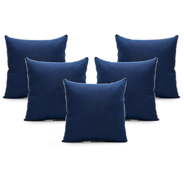 Cushion Covers Case Cotton Throw Pillow Cover Sofa Home Decor Solid with Lace-S5