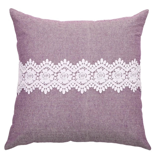 Home Decor Cushion Cover Sofa Decorative Throw Pillowcase Covers Solid with Lace