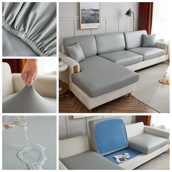1 2 3 4 Seater PU Leather Sofa Cushion Cover Waterproof Sofa Couch Seat Cover
